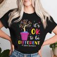 It's Ok To Be Different Plant Pot Autism Awareness Women T-shirt Gifts for Her