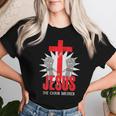 Jesus The Chain Breaker Christian Faith Saying Cross Women T-shirt Gifts for Her