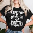 Jesus Christian Gym Fitness Biceps Quote Meme Women T-shirt Gifts for Her