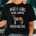 Just A Girl Who Loves African Wild Dogs Women T-shirt Gifts for Her