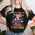 Just A Girl Who Loves Anime And Sketching Girls Women T-shirt Gifts for Her