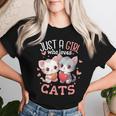Just A Girl Who Loves Cats Cute Cat Lover Women T-shirt Gifts for Her