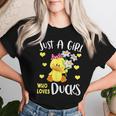 Just A Girl Who Loves Ducks Lovers Outfits Kawaii Animals Women T-shirt Gifts for Her