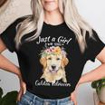 Just A Girl Who Loves Golden Retrievers Girls Who Love Dogs Women T-shirt Gifts for Her