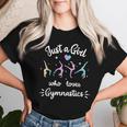 Just A Girl Who Loves Gymnastics Gymnast Gymnastic Tumbling Women T-shirt Gifts for Her