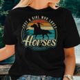 Just A Girl Who Loves Horses Vintage Horse N Girls Women T-shirt Gifts for Her