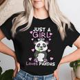 Just A Girl Who Loves Pandas Fun Cute Baby Panda Lover Women T-shirt Gifts for Her