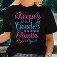 Keeper Of The Gender Auntie Loves You Gender Reveal Party Women T-shirt Gifts for Her