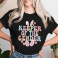 Keeper Of The Gender Boy Or Girl Easter Bunny Gender Reveal Women T-shirt Gifts for Her