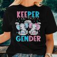 Keeper Of The Gender Boy Or Girl Elephant Gender Reveal Women T-shirt Gifts for Her