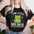 Kindergarten 100 Days School Boys Girls Frog Time Flies Fly Women T-shirt Gifts for Her
