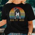 Kiss My Auss Aussie Mom Aussie Owner Retro Style Women T-shirt Gifts for Her