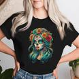 La Catrina Dia De Los Muertos Latina Cinco De Mayo Women T-shirt Gifts for Her