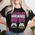 Leveled Up To Big Sister I'm Going To Be A Big Sister 2024 Women T-shirt Gifts for Her
