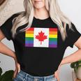 Lgbt Gay Pride Rainbow Canadian Flag Women T-shirt Gifts for Her