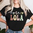 Lola Wildflower Floral Lola Women T-shirt Gifts for Her