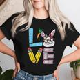 Love Easter Bunny Teacher Cute Rabbit Spring School Women Women T-shirt Gifts for Her