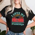 I Love My Flamingo Vintage 80S Style Women T-shirt Gifts for Her