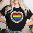Love Is Love Gay Pride Progress Pride Rainbow Heart Lgbtq Women T-shirt Gifts for Her