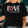 Love Red Plaid Heart 5Th Grade Teacher Life Valentine's Day Women T-shirt Gifts for Her