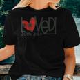 Loved John 316 Plaid Heart Christian Valentines Day Women T-shirt Gifts for Her