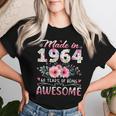 Made In 1964 Floral 60Th Birthday 60 Years Of Being Awesome Women T-shirt Gifts for Her