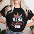 Mama Of The Birthday Girl Unicorn Girls Family Matching Women T-shirt Gifts for Her