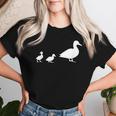 Mama Duck 2 Ducklings Animal Family Women T-shirt Gifts for Her