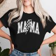 Mama Lightning Bolt Checkered Mother's Day Varsity For Mom Women T-shirt Gifts for Her