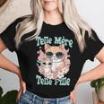 Maman Chat Telle Mère Telle Fille Fête Idée Cadeau Humour T-shirt femme Cadeaux pour elle