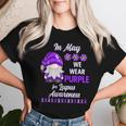 In May We Wear Purple Lupus Awareness Month Gnome Daisy Women T-shirt Gifts for Her