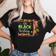 Melanin Girl Steppin Into Black History Month African Women Women T-shirt Gifts for Her