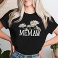 Memaw Floral Chamomile Mother's Day Memaw Women T-shirt Gifts for Her