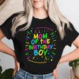 Mom Of The Birthday Boy Retro 80'S Party Mom And Dad Family Women T-shirt Gifts for Her