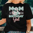 Mom Of The Birthday Girl Onederland Pink & Teal Theme Women T-shirt Gifts for Her