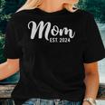 Mom Est 2024 First 2024 Promoted To Mommy Women T-shirt Gifts for Her