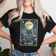 The Moon Tarot Card Three Cats Moon Flower Cute Cat Moon Women T-shirt Gifts for Her