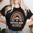 Mother Baby Nurse Leopard Rainbow Rn Registered Nurse Women T-shirt Gifts for Her