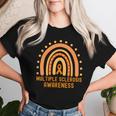 Ms Awareness Multiple Sclerosis Awareness Rainbow Orange Women T-shirt Gifts for Her