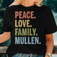 Mullin Last Name Peace Love Family Matching Women T-shirt Gifts for Her