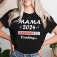 Mutter Werden Bekanntgabe Schwangerschaft Frau Mama 2024 Mit-Ausschnitt T-shirt Frauen Geschenke für Sie