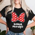 Nana Mouse Family Vacation Bow Women T-shirt Gifts for Her
