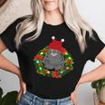 Nette Katze Mama Papa Urlaub Kranz Lichter Lustige Katze T-shirt Frauen Geschenke für Sie