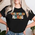 Nurses Rn Groovy Registered Nurse Registered Nurse Rn Women T-shirt Gifts for Her