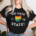 Ohio Gay Pride Rainbow No Hate In My State Lgbt Women T-shirt Gifts for Her