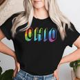 Ohio Lgbtq Pride Rainbow Pride Flag Women T-shirt Gifts for Her