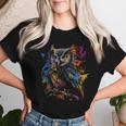 Owl Bird Colourful Colour Bird Favourite Bird Owl Fan T-shirt Frauen Geschenke für Sie