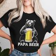 Papa Geschenk Bär Bier Bierglasatertag Lustig Papa Beer T-shirt Frauen Geschenke für Sie