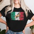 Patriotic Horse Italian Flag Farm Horseback Riding Horses Women T-shirt Gifts for Her