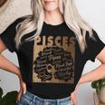 Pisces Girl African American Melanin Birthday Women T-shirt Gifts for Her